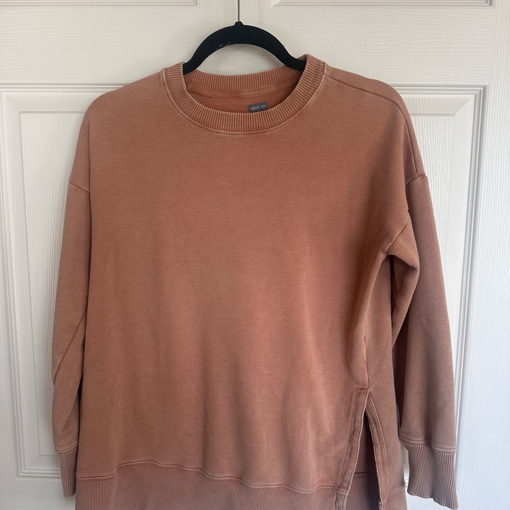 Aerie Rust Orange Oversized Crewneck Sweatshirt